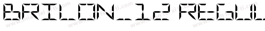 Brilon_12 Regular字体转换